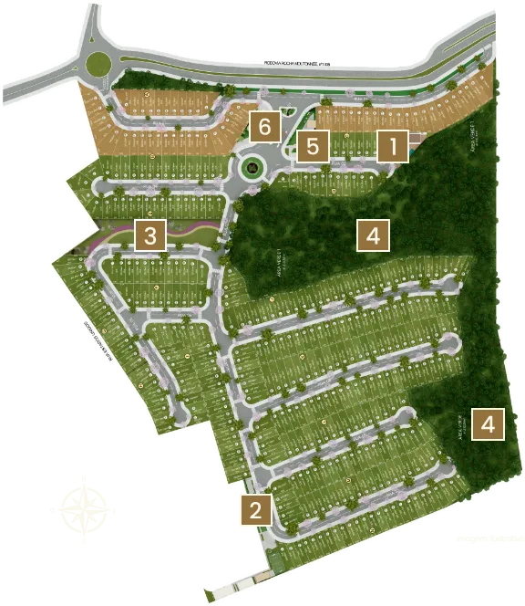 Mapa da implantação do condomínio